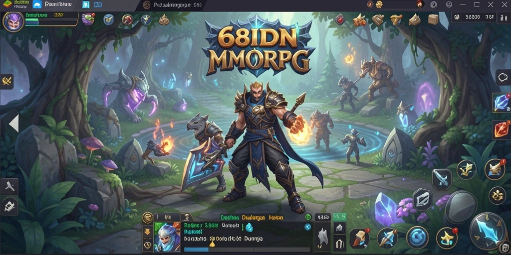 Gameplay seru 68IDN dengan pertarungan di dunia MMORPG.