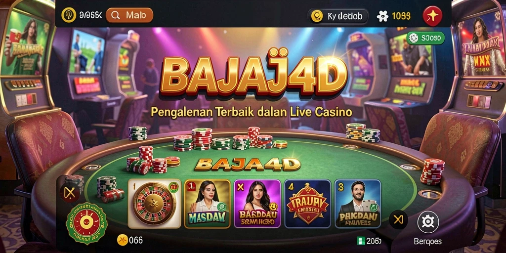 Screenshot utama BAJAJ4D menampilkan gameplay seru di Live Casino.