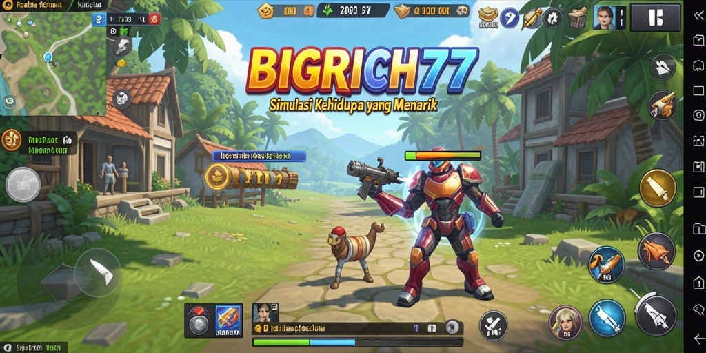 Tangkapan layar menunjukkan gameplay menarik dari BIGRICH77.