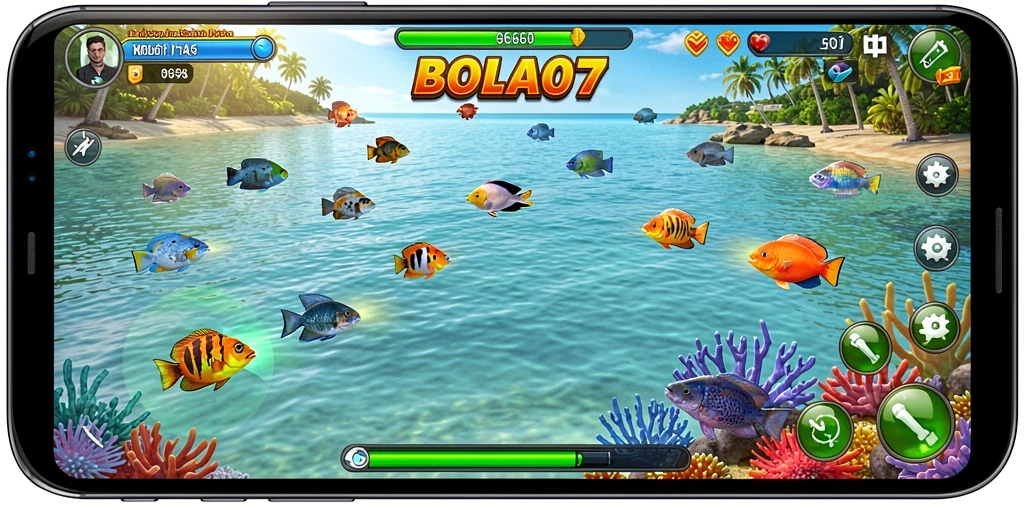 Gameplay menembak ikan yang seru di BOLA07.