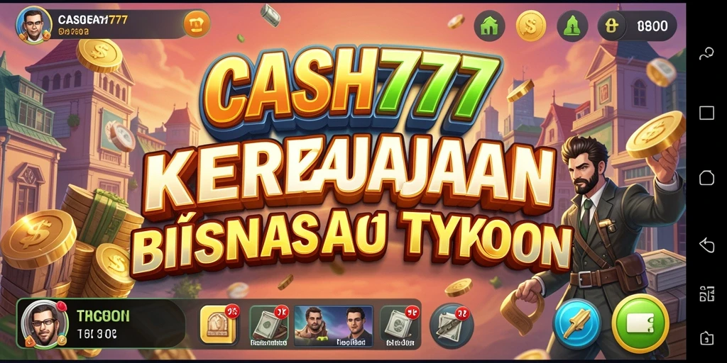 Tampilan gameplay <strong>CASH777</strong> yang menarik saat membangun bisnis.