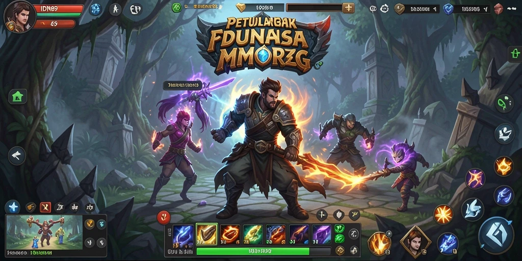 Screenshot gameplay IDN89 yang menampilkan pertarungan seru dalam MMORPG.