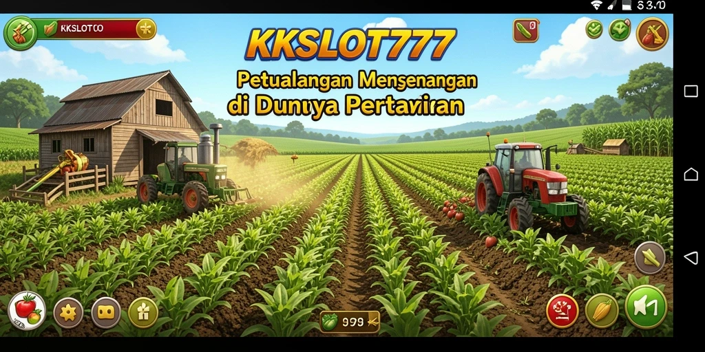 Screenshot menampilkan gameplay pertanian KKSLOT777 dengan grafis yang menakjubkan.