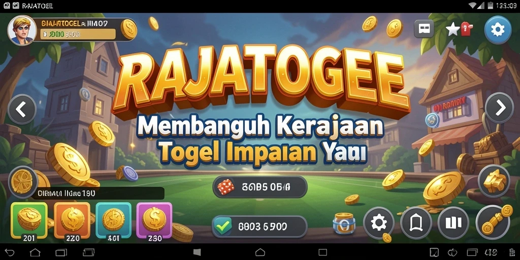 Tampak gameplay seru dalam RAJATOGEL yang melibatkan pengelolaan bisnis togel.