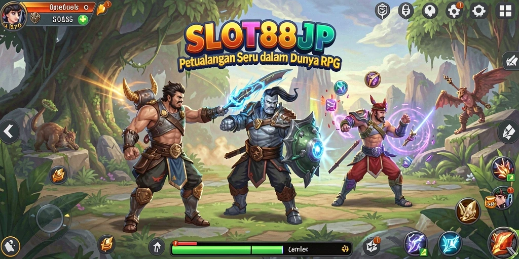 Tampilan gameplay SLOT88JP yang menarik dengan pertarungan RPG yang seru.