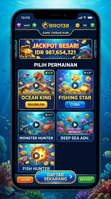 Screenshot daftar aplikasi populer di bro138.